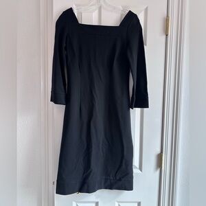 Schumacher Black Midi Dress Square Neckline Size Small - no damages